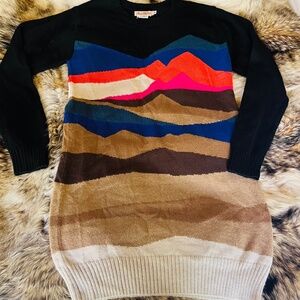 Mara Hoffman Black and Multicolored Knit dress Size Medium